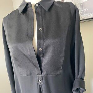 Black Tuxedo Shirt by Vince Excellent Condition